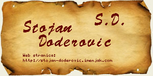 Stojan Doderović vizit kartica
